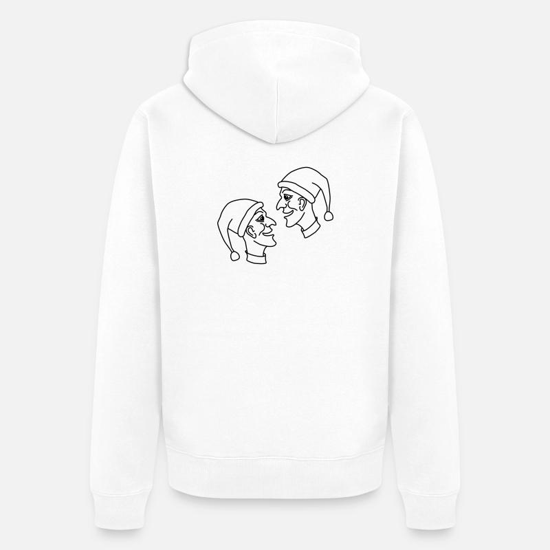 kasperle puppe märchen - Unisex Premium Bio Zip Hoodie - Weiß