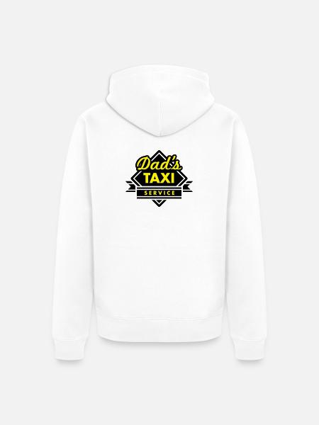Dad's Taxi Service - Unisex Premium Bio Zip Hoodie - Weiß