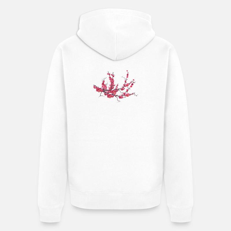 sakura - Veste à capuche bio Premium Unisexe - blanc