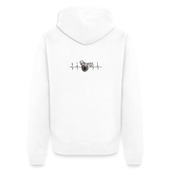 Koala Heart Love Australie Animaux de bien-être animal - Veste à capuche bio Premium Unisexe - blanc - Dos - Thijin (182cm)