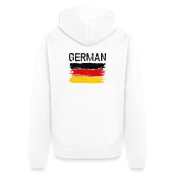 Coup de pinceau du drapeau allemand - Veste à capuche bio Premium Unisexe - blanc - Dos - Thijin (182cm)