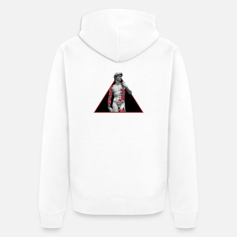 David Rose Tattoo - Veste à capuche bio Premium Unisexe - blanc