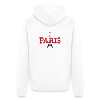 Paris, la ville de l’amour - Veste à capuche bio Premium Unisexe - blanc - Dos - Thijin (182cm)