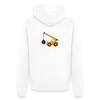 Grue de démolition - Veste à capuche bio Premium Unisexe - blanc - Dos - Thijin (182cm)
