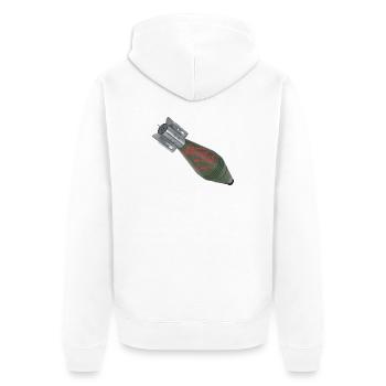 From Ukraine with Love - Unisex Premium Organic Zip Hoodie - white - Back - Thijin (182cm)