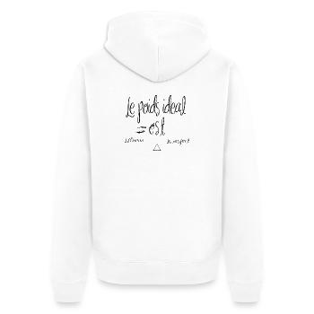 le poids idéal - Veste à capuche bio Premium Unisexe - blanc - Dos - Thijin (182cm)