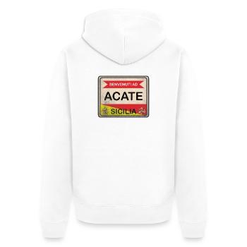 t-shirt Sicile t-shirt Acate ville sicilienne - Veste à capuche bio Premium Unisexe - blanc - Dos - Thijin (182cm)