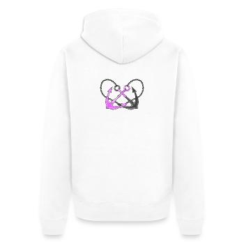Deux ancrages - Veste à capuche bio Premium Unisexe - blanc - Dos - Thijin (182cm)