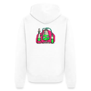 Wissenschaft Studium - Unisex Premium Bio Zip Hoodie - Weiß - Hinten - Thijin (182cm)
