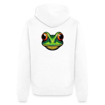 Grenouille - Veste à capuche bio Premium Unisexe - blanc - Dos - Thijin (182cm)