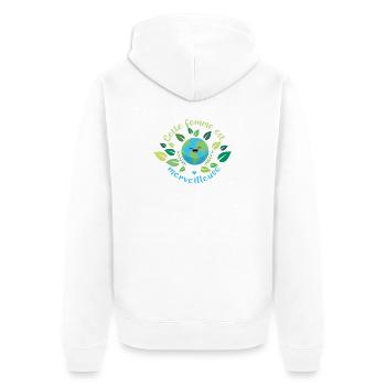 Cette femme est merveilleuse, elle aime la Planète - Veste à capuche bio Premium Unisexe - blanc - Dos - Thijin (182cm)