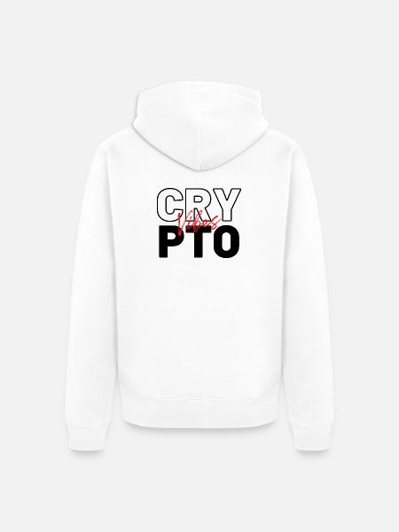 Crypto Vibes - Unisex Premium Bio Zip Hoodie - Weiß