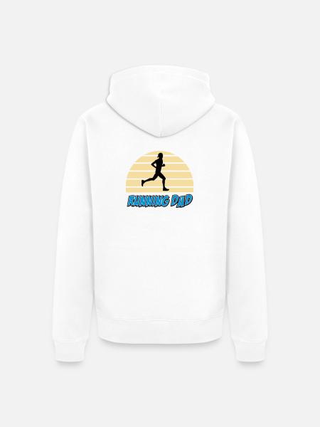 Running dad - Veste à capuche bio Premium Unisexe - blanc
