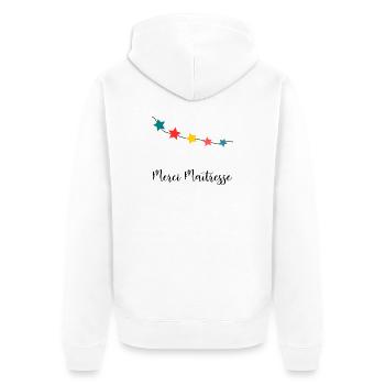 MISTRESS. THANK YOU. THANK YOU MISTRESS. GIFT - Unisex Premium Organic Zip Hoodie - white - Back - Thijin (182cm)