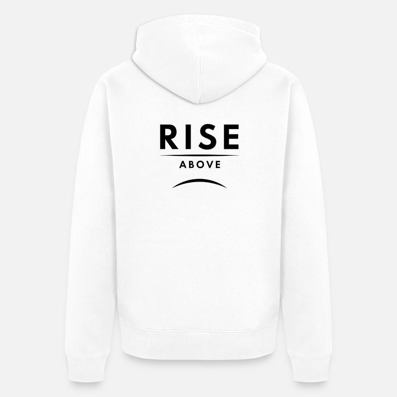 L’inspiration au-dessus du design graphique - Veste à capuche bio Premium Unisexe - blanc