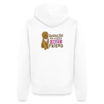 Le meilleur ami de Doodle Girl - Veste à capuche bio Premium Unisexe - blanc - Dos - Thijin (182cm)
