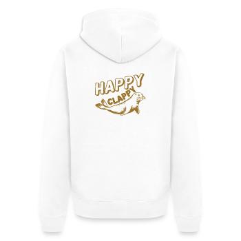 Happy Seal dessin animé illustration - Veste à capuche bio Premium Unisexe - blanc - Dos - Thijin (182cm)