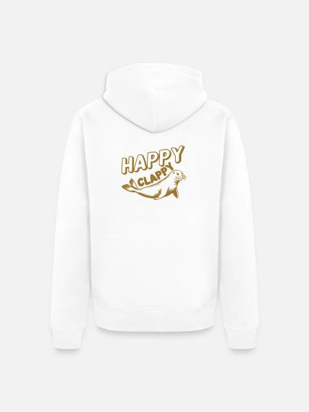 Happy Seal Cartoon Illustration - Unisex Premium Organic Zip Hoodie - white