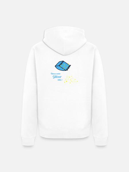 more glitter - Unisex Premium Organic Zip Hoodie - white