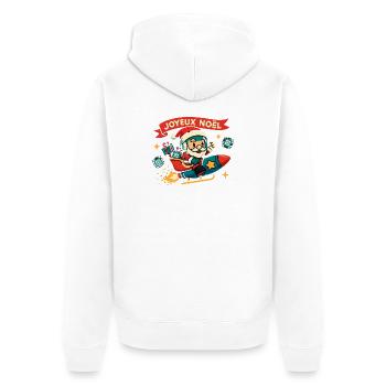 Père Noël Fusée Festive - Veste à capuche bio Premium Unisexe - blanc - Dos - Thijin (182cm)