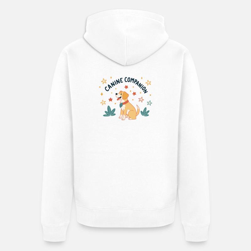 Compagnon des Chiens - Veste à capuche bio Premium Unisexe - blanc