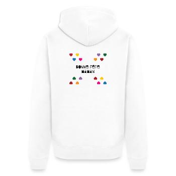 Frohen Muttertag – Muttertag - Unisex Premium Bio Zip Hoodie - Weiß - Hinten - Thijin (182cm)