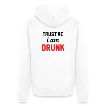 Trust Me I'm Drunk - Alcohol - Unisex Premium Organic Zip Hoodie - white - Back - Thijin (182cm)