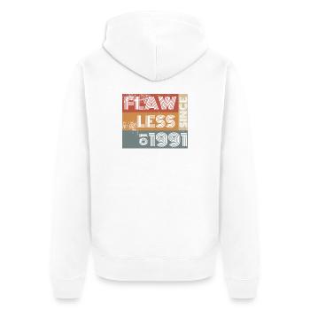 35. Anniversaire Parfait depuis 01/1991 - Veste à capuche bio Premium Unisexe - blanc - Dos - Thijin (182cm)