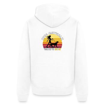 Diva Catwalk - Regardez-nous briller rétro - Veste à capuche bio Premium Unisexe - blanc - Dos - Thijin (182cm)