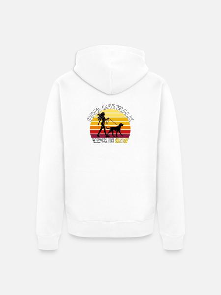 Diva Catwalk - Watch Us Shine Retro - Unisex Premium Organic Zip Hoodie - white