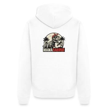 Mamasaurus – Un design T-Rex cool pour les mamans - Veste à capuche bio Premium Unisexe - blanc - Dos - Thijin (182cm)
