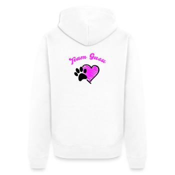 Équipe Promenade de Chiens Amour du Cœur - Veste à capuche bio Premium Unisexe - blanc - Dos - Thijin (182cm)