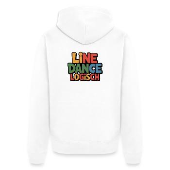 Line Dance Logical - Unisex Premium Organic Zip Hoodie - white - Back - Thijin (182cm)