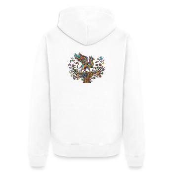 Phoenix Nature Music According Motif de motif de guitare - Veste à capuche bio Premium Unisexe - blanc - Dos - Thijin (182cm)