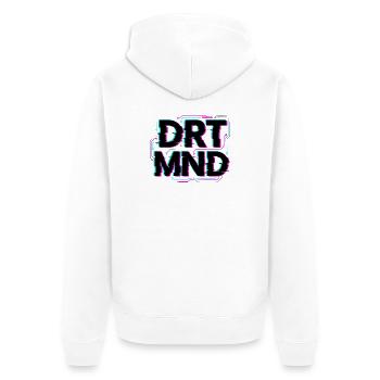 Dortmund DRTMND T-shirt à glitch, sweat à capuche, sac - Veste à capuche bio Premium Unisexe - blanc - Dos - Thijin (182cm)
