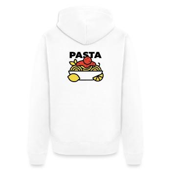 Pasta Schüssel Spaghetti Italien Foodie - Unisex Premium Bio Zip Hoodie - Weiß - Hinten - Thijin (182cm)