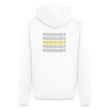 Fischwirt als Beruf - Unisex Premium Bio Zip Hoodie - Weiß - Hinten - Thijin (182cm)
