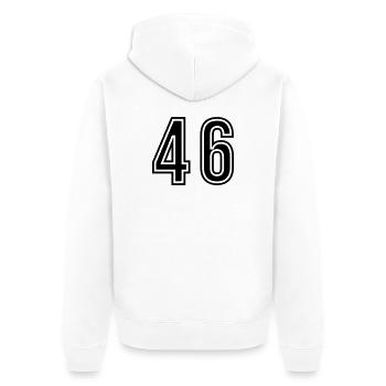 46 Symbole numérique - Veste à capuche bio Premium Unisexe - blanc - Dos - Thijin (182cm)