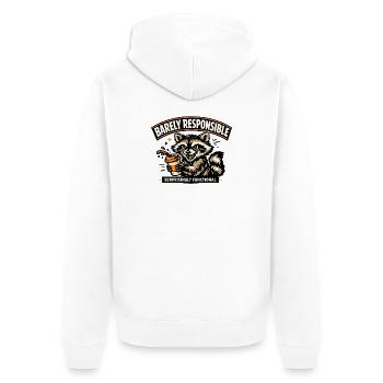 Café de raton laveur à peine responsable - Veste à capuche bio Premium Unisexe - blanc - Dos - Thijin (182cm)