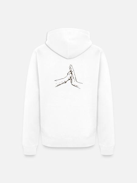 hand-pfote - Unisex Premium Bio Zip Hoodie - Weiß