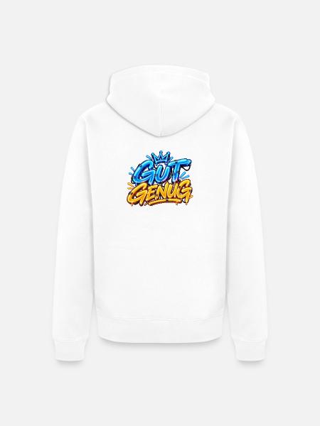 Gut Genug  - Unisex Premium Bio Zip Hoodie - Weiß