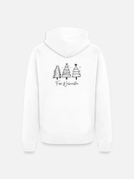 Weihnachten, Ugly Christmas Sweater - Unisex Premium Bio Zip Hoodie - Weiß