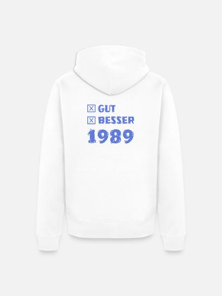 1989 - Unisex Premium Bio Zip Hoodie - Weiß