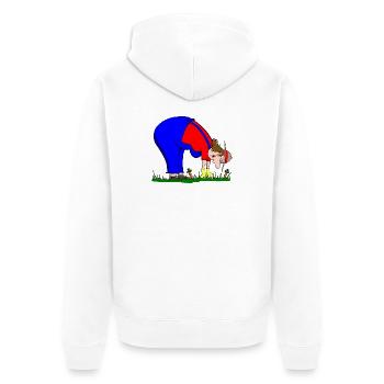 garden - Unisex Premium Organic Zip Hoodie - white - Back - Thijin (182cm)
