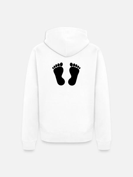 Foot Feet Foot Care Podiatry Gift Gift Idea - Veste à capuche bio Premium Unisexe - blanc