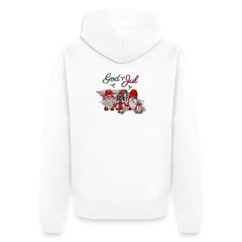 God jul Merry Christmas Xmas Design - Unisex Premium Organic Zip Hoodie - white - Back - Thijin (182cm)
