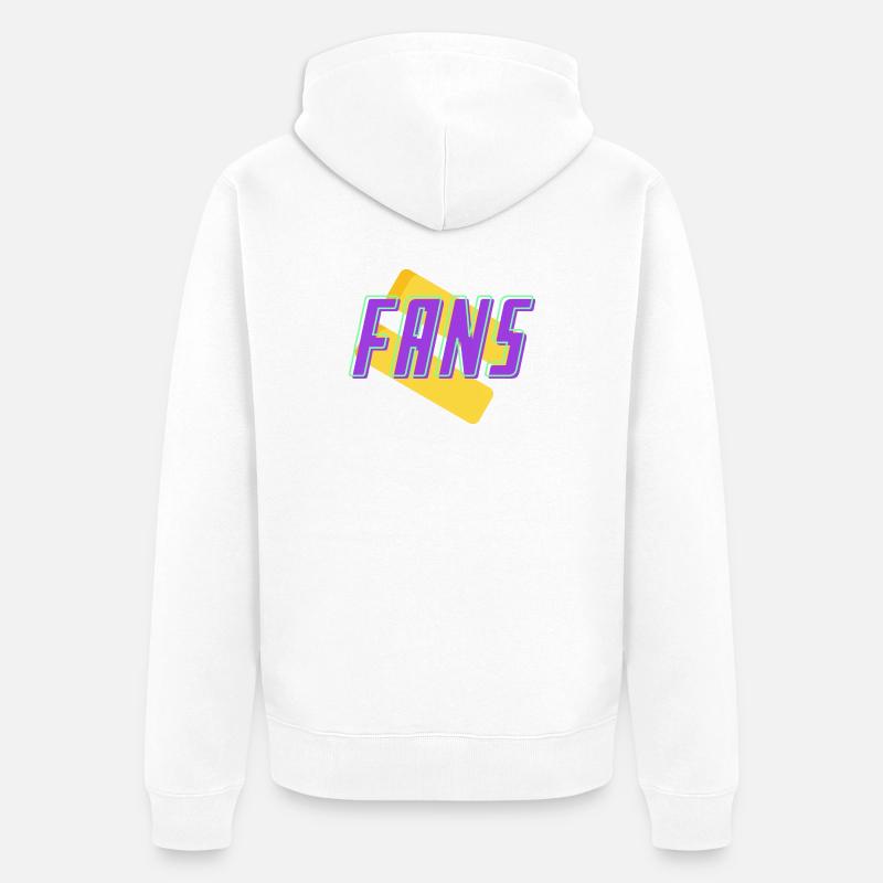 fans - Veste à capuche bio Premium Unisexe - blanc