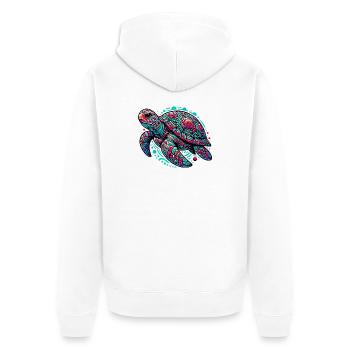 Tortue - Veste à capuche bio Premium Unisexe - blanc - Dos - Thijin (182cm)