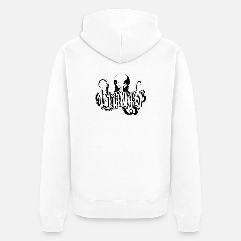 Heiligenhafen Octo Deep Dive Design - Veste à capuche bio Premium Unisexe - blanc