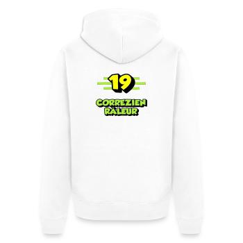 Complaining Correzien - Unisex Premium Organic Zip Hoodie - white - Back - Thijin (182cm)